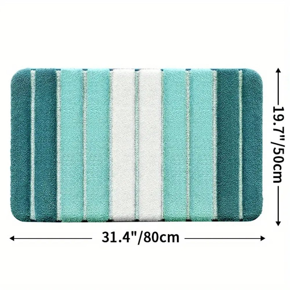 Hommfer - Tapis de bain absorbant | Rayé clair - Hommfer