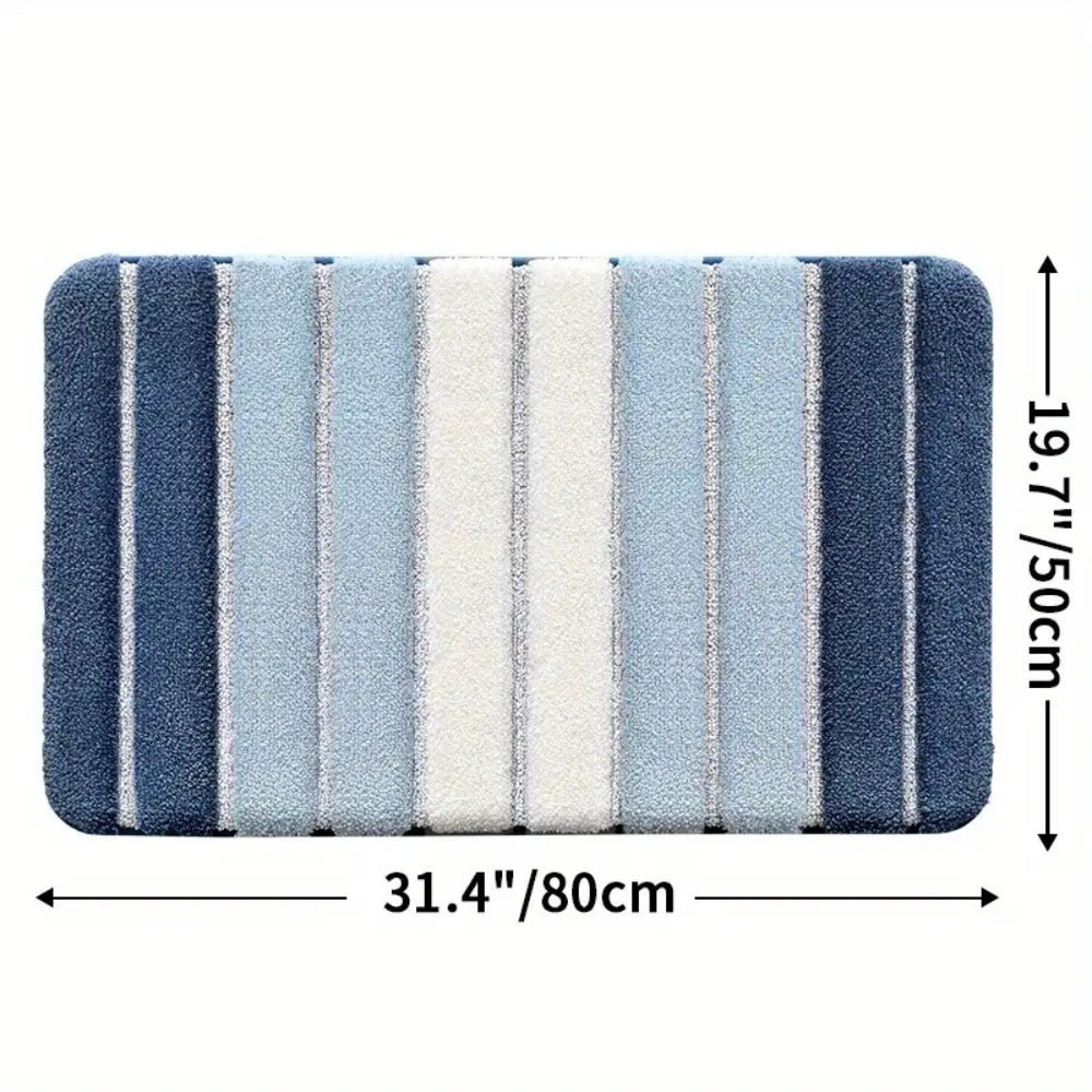 Hommfer - Tapis de bain absorbant | Rayé clair - Hommfer