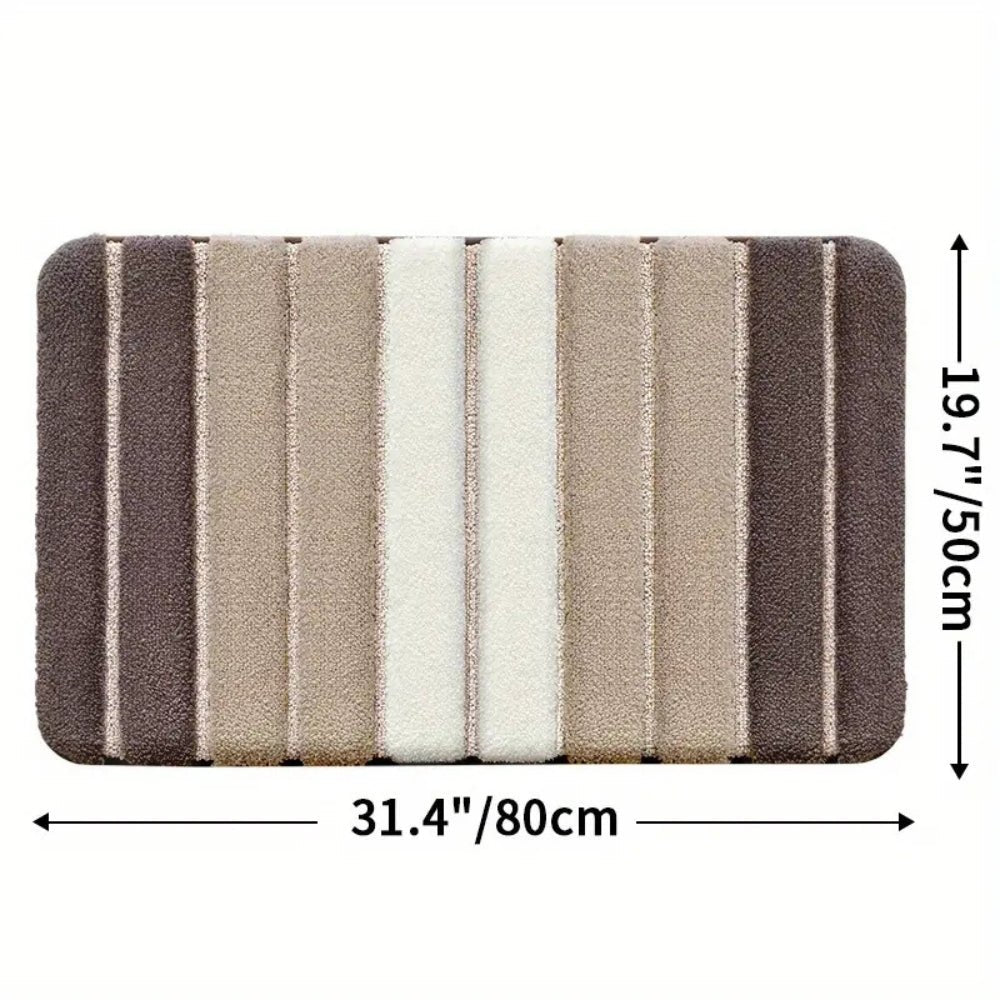 Hommfer - Tapis de bain absorbant | Rayé clair - Hommfer