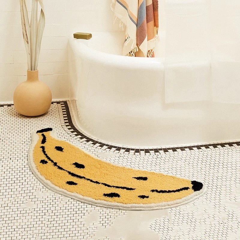Hommfer - Tapis de Bain Forme Banane en Polyester pour la Salle de Bain - Hommfer