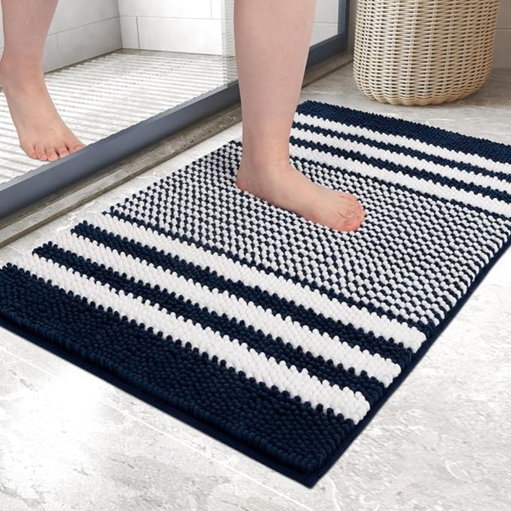 Hommfer – Tapis de Bain Rayé en Chenille - Hommfer