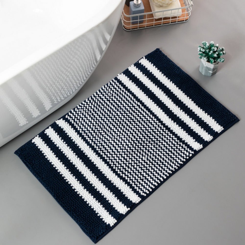 Hommfer – Tapis de Bain Rayé en Chenille - Hommfer