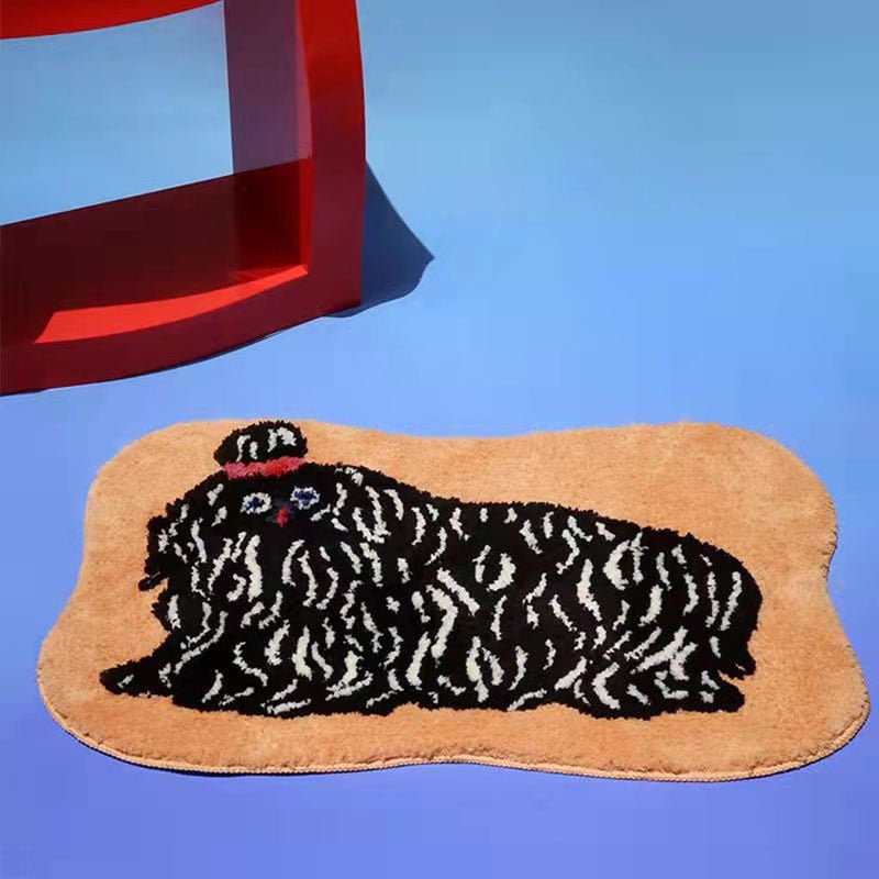 Hommfer - Tapis de Bain Tufté Antidérapant Chien Cartoon pour la Salle de Bain - Hommfer