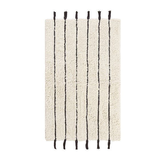 Hommfer – Tapis de bain tufté en coton avec franges pour la salle de bain - Hommfer