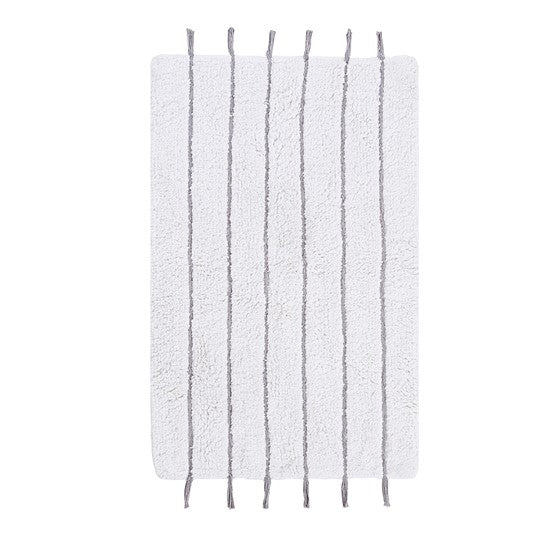 Hommfer – Tapis de bain tufté en coton avec franges pour la salle de bain - Hommfer