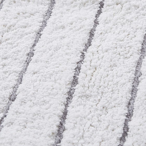 Hommfer – Tapis de bain tufté en coton avec franges pour la salle de bain - Hommfer