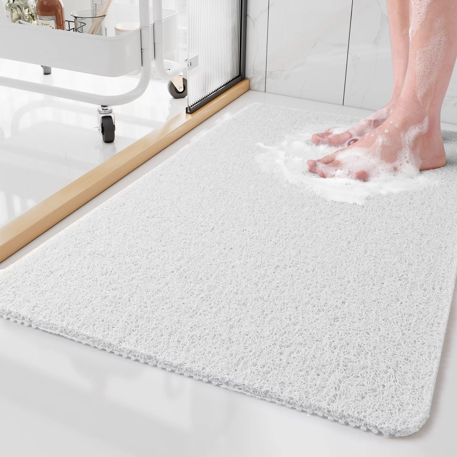 Hommfer – Tapis de Douche Antidérapant en Velours Doux - Hommfer