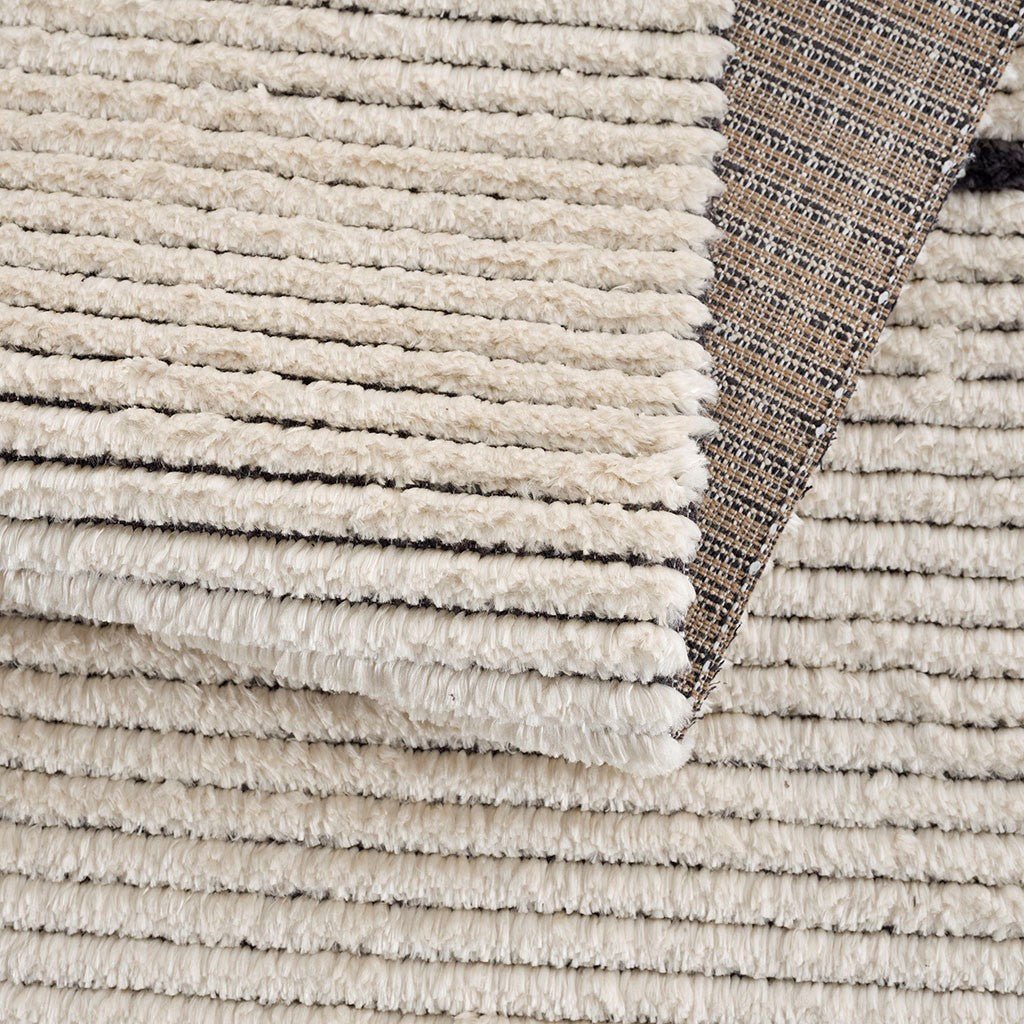 Hommfer – Tapis Noir et Ivoire à Poils Longs - Hommfer