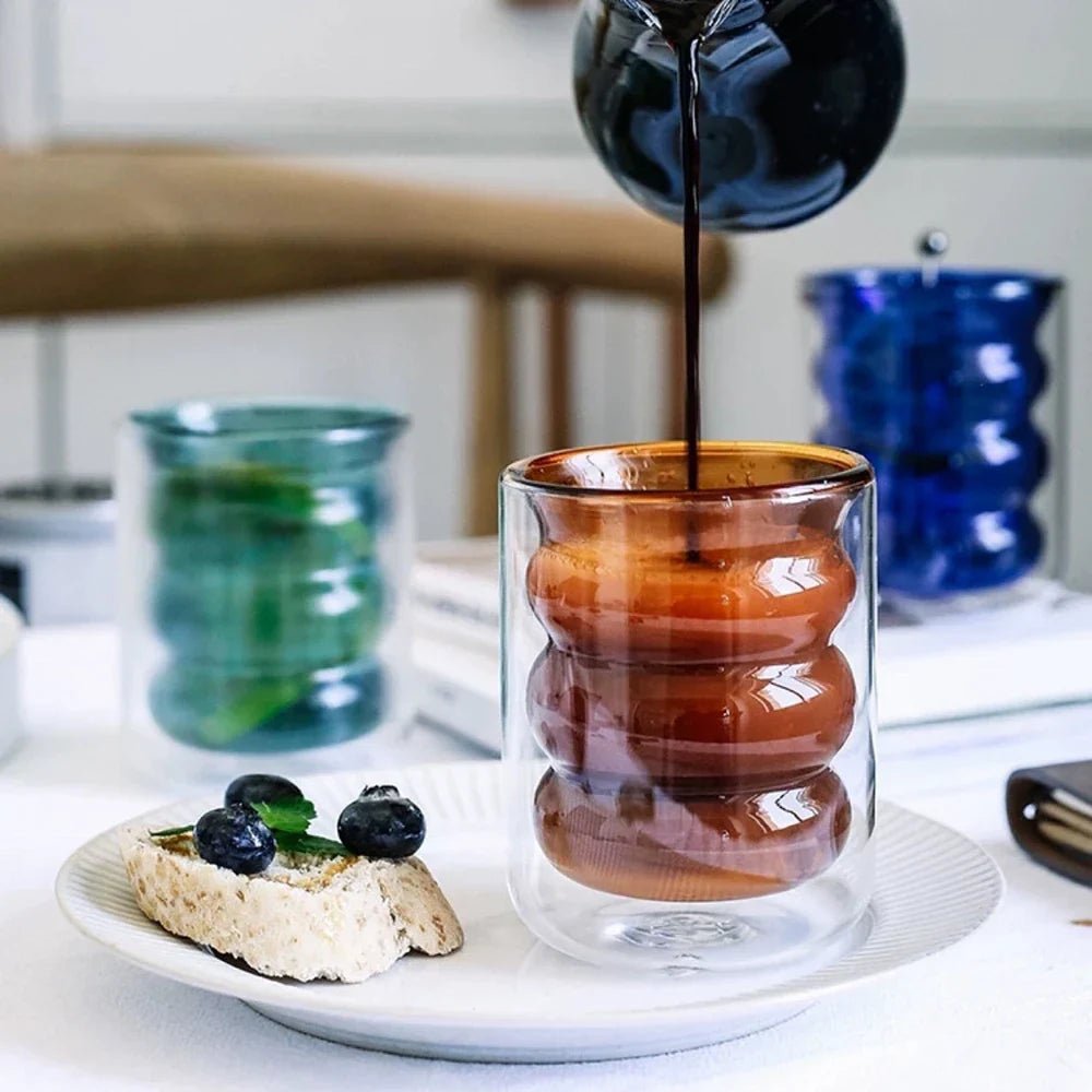 Hommfer - Tasse Double Paroi Design Ondulé - Hommfer