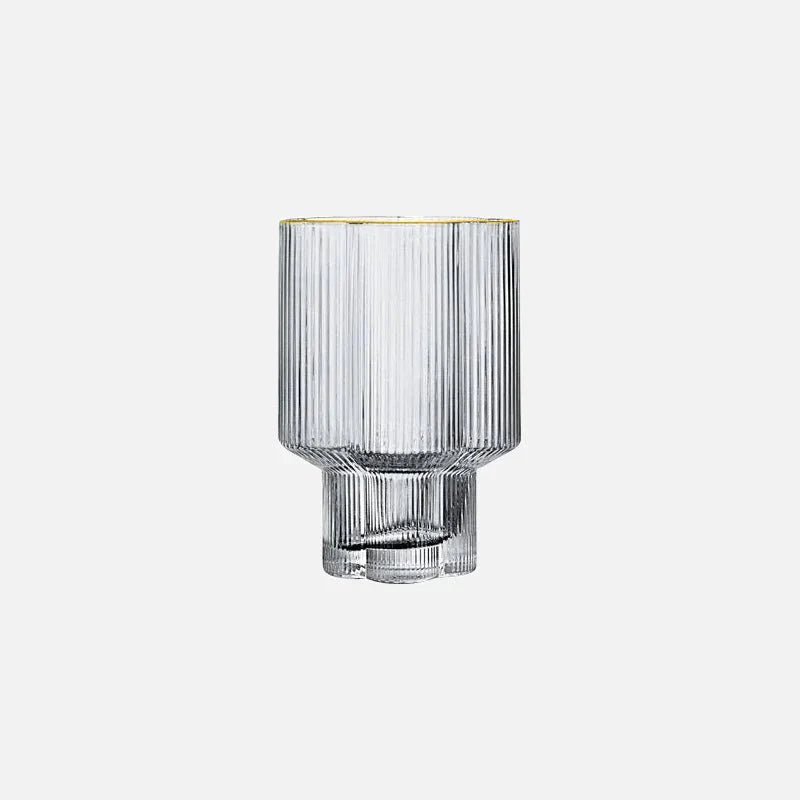Hommfer – Tasse Fleurie en Verre avec Bord Doré et Carafe - Hommfer