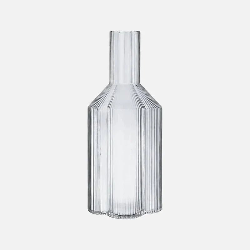 Hommfer – Tasse Fleurie en Verre avec Bord Doré et Carafe - Hommfer