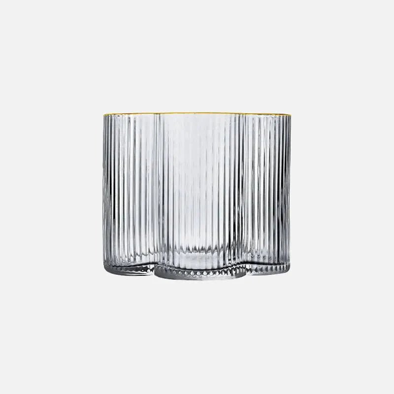 Hommfer – Tasse Fleurie en Verre avec Bord Doré et Carafe - Hommfer