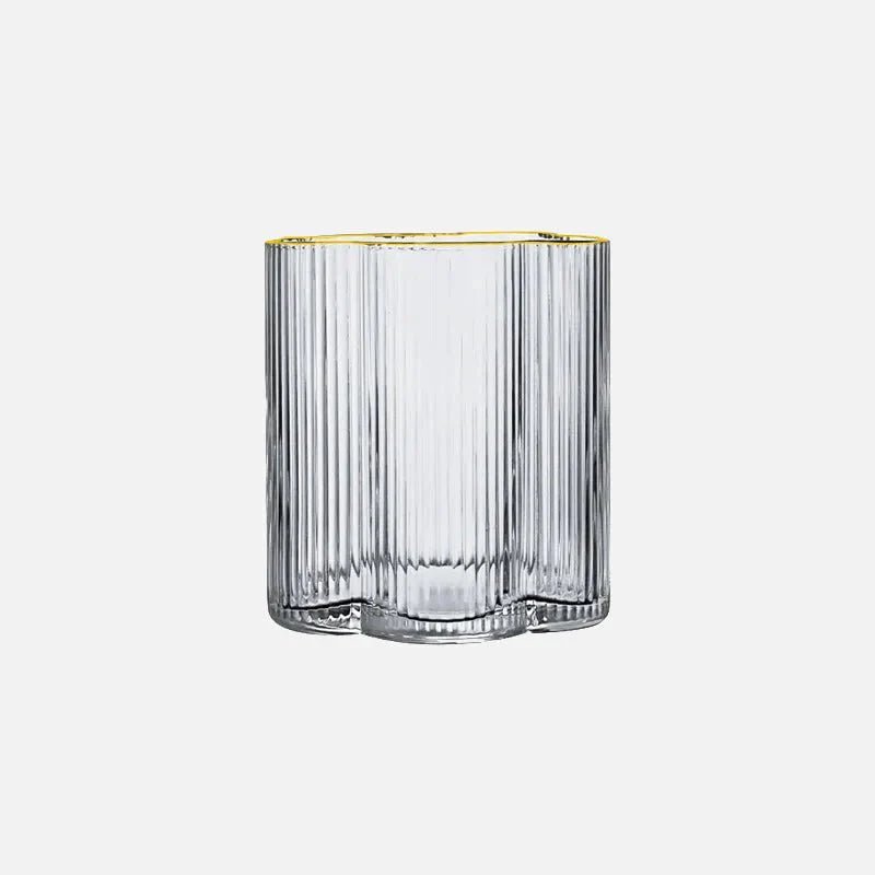 Hommfer – Tasse Fleurie en Verre avec Bord Doré et Carafe - Hommfer