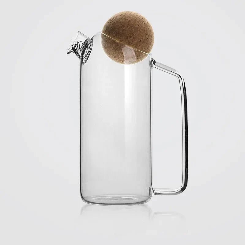 Hommfer – Théière en Verre avec Couvercle en Liège - Hommfer