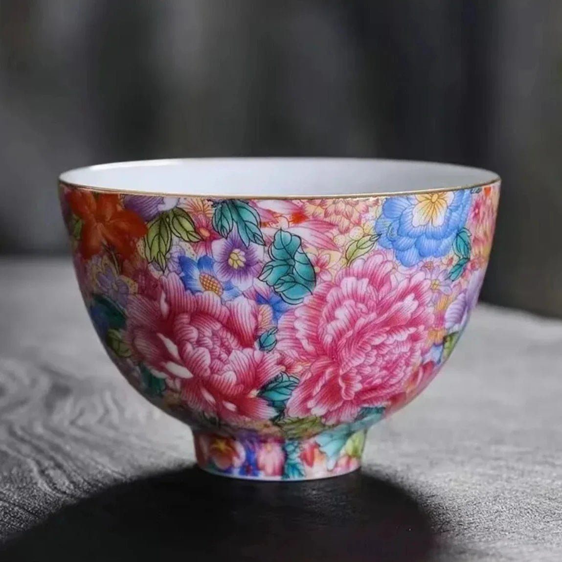 Hommfer – Théière Zia avec Tasse et Soucoupe Fleurie - Hommfer