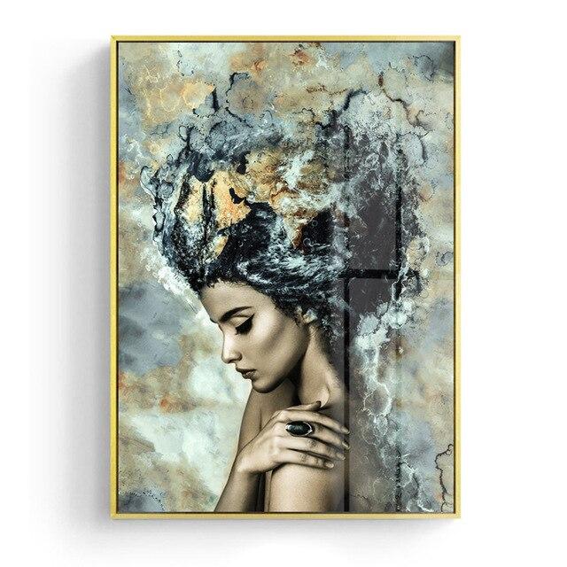 Hommfer – Toile Abstraite Femme et Cheveux - Hommfer