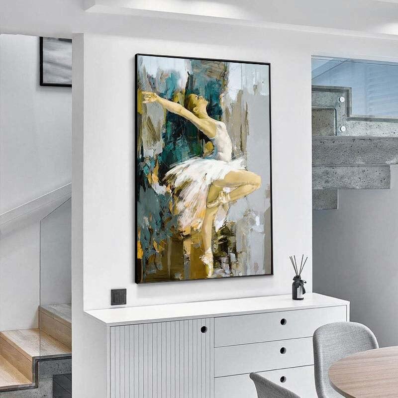 Hommfer – Toile Artistique de Danse Élégante pour le Salon - Hommfer