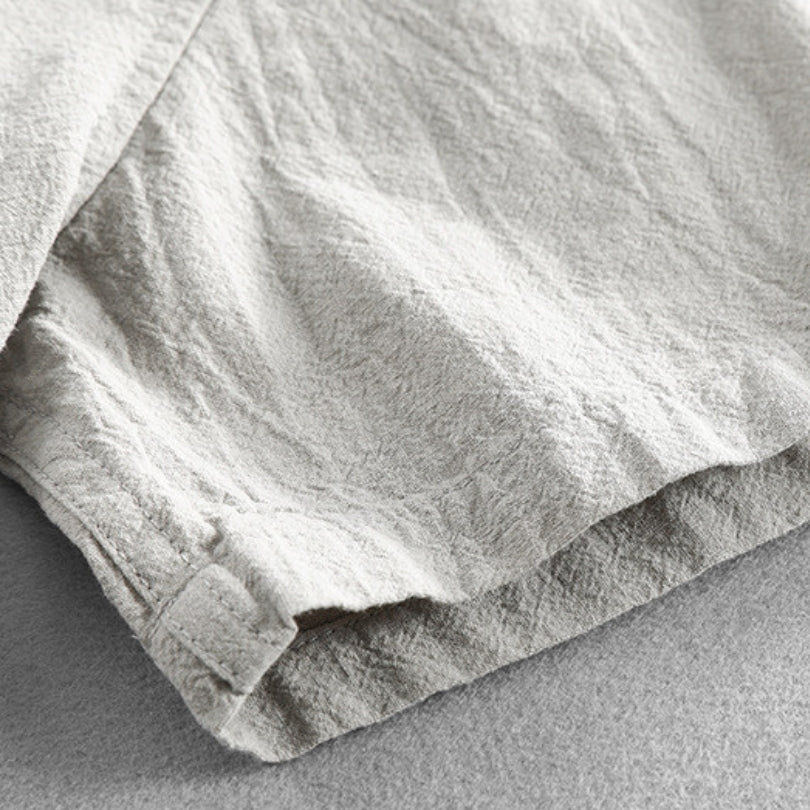 Hommfer - Tono Chemise Homme en Lin et Coton aux Détails Inspirés du Japon pour une Élégance Décontractée et Habillée - Hommfer