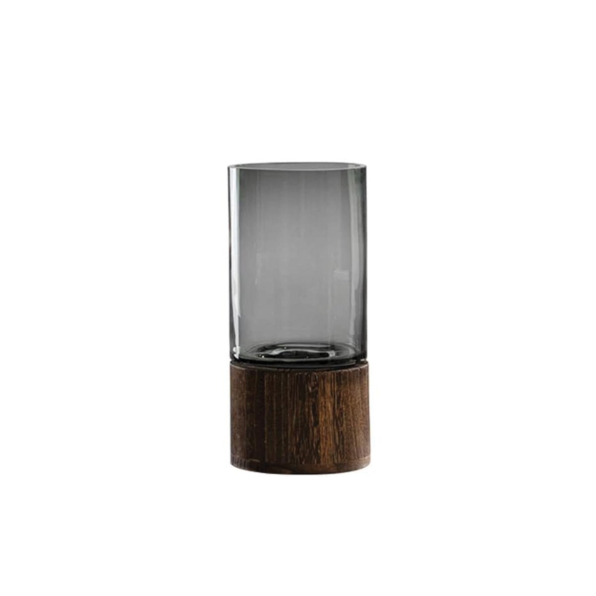 Hommfer - Vase à Fleurs en Verre et Bois - Hommfer