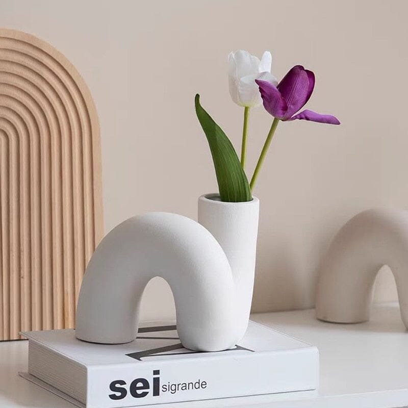 Hommfer – Vase Abstraite en Céramique pour le Salon - Hommfer