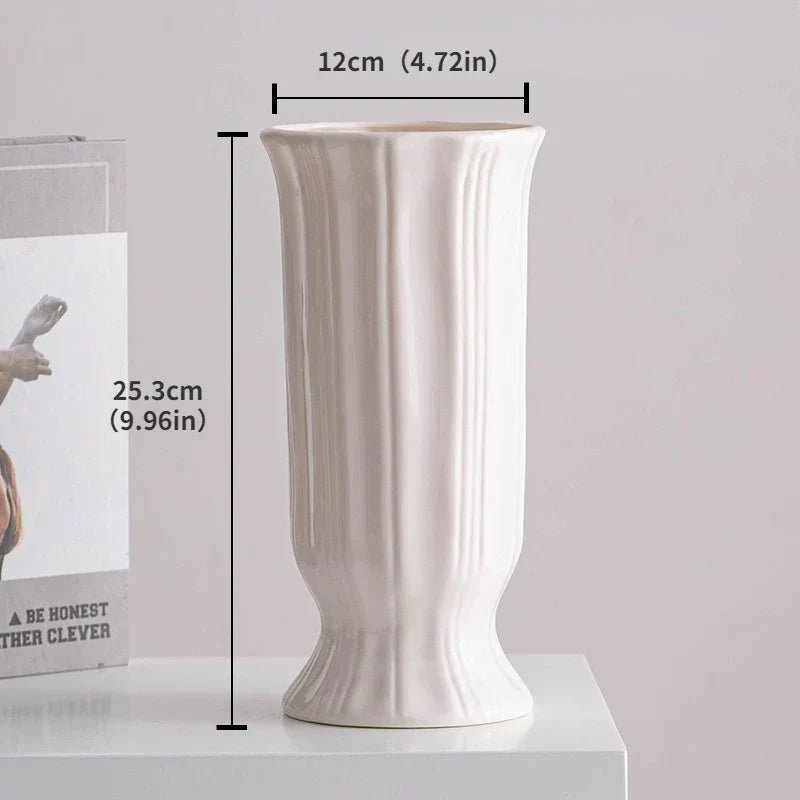 Hommfer - Vase céramique blanc minimaliste - Hommfer