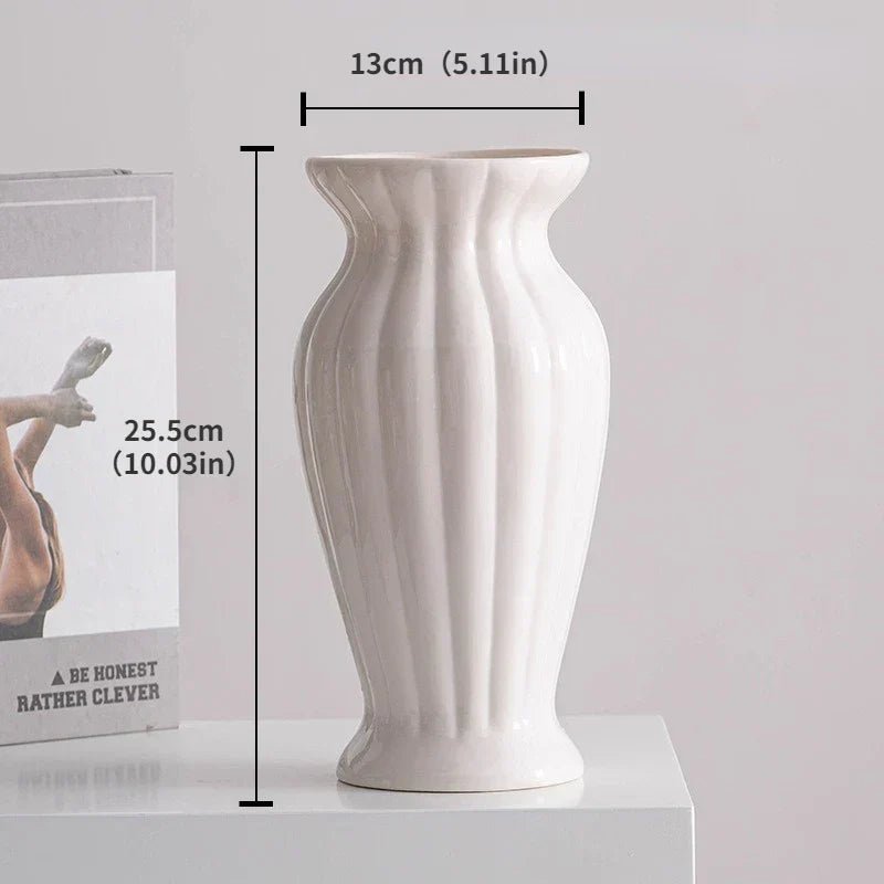 Hommfer - Vase céramique blanc minimaliste - Hommfer