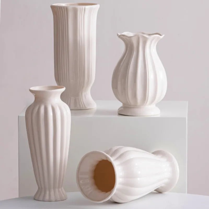Hommfer - Vase céramique blanc minimaliste - Hommfer