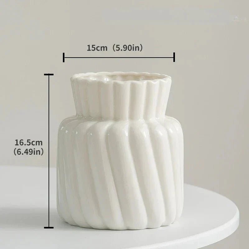 Hommfer - Vase Céramique Blanche Minimaliste - Hommfer