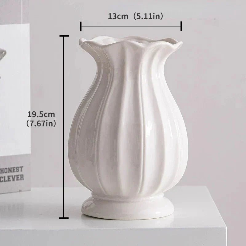 Hommfer - Vase Céramique Blanche Minimaliste - Hommfer