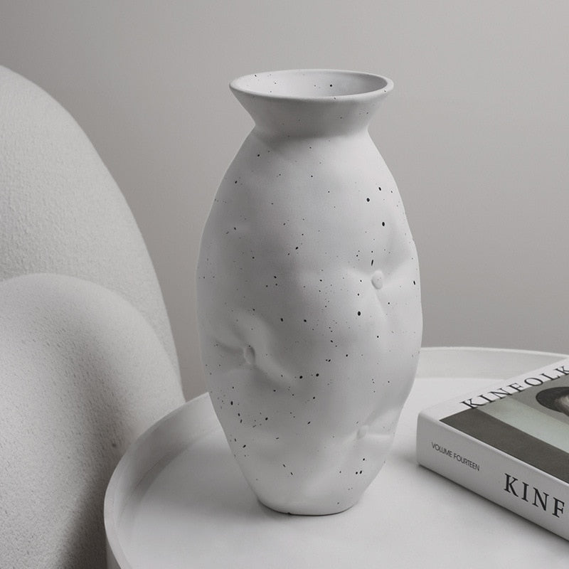 Hommfer – Vase Céramique Drapée Organique pour le Salon - Hommfer