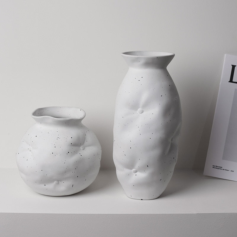Hommfer – Vase Céramique Drapée Organique pour le Salon - Hommfer