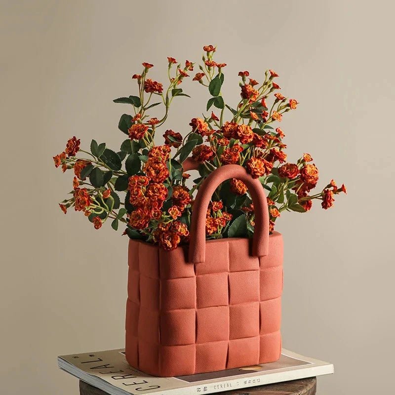 Hommfer - Vase céramique sac à main décor moderne - Hommfer