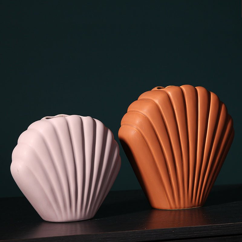 Hommfer – Vase Céramique Style Nordique en Forme de Coquillage - Hommfer
