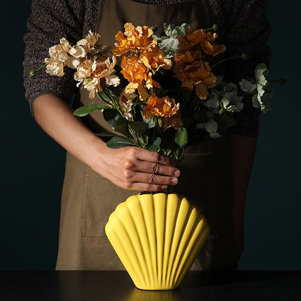 Hommfer – Vase Céramique Style Nordique en Forme de Coquillage - Hommfer