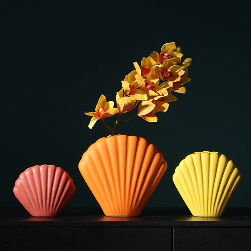 Hommfer – Vase Céramique Style Nordique en Forme de Coquillage - Hommfer