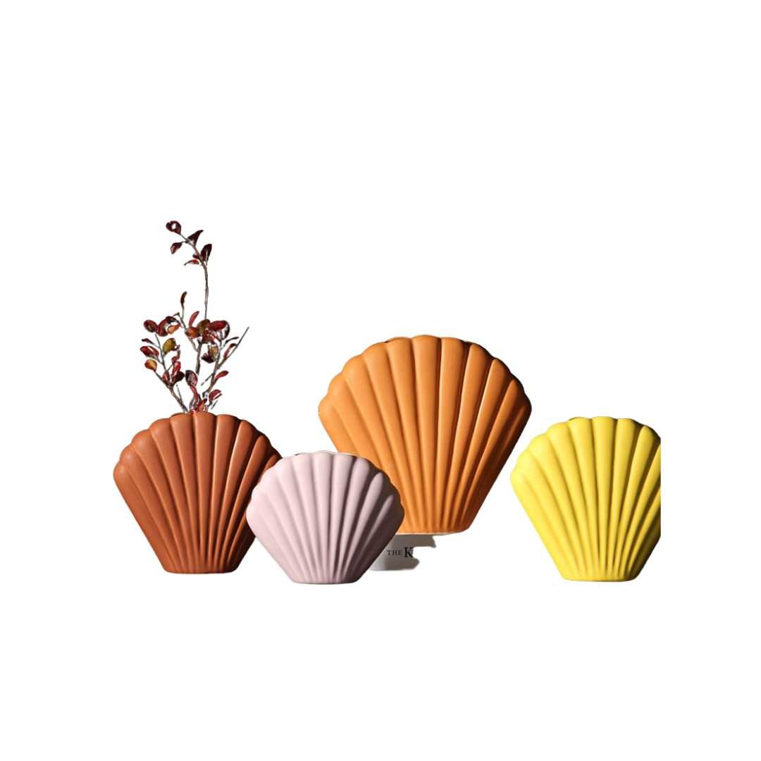 Hommfer – Vase Céramique Style Nordique en Forme de Coquillage - Hommfer