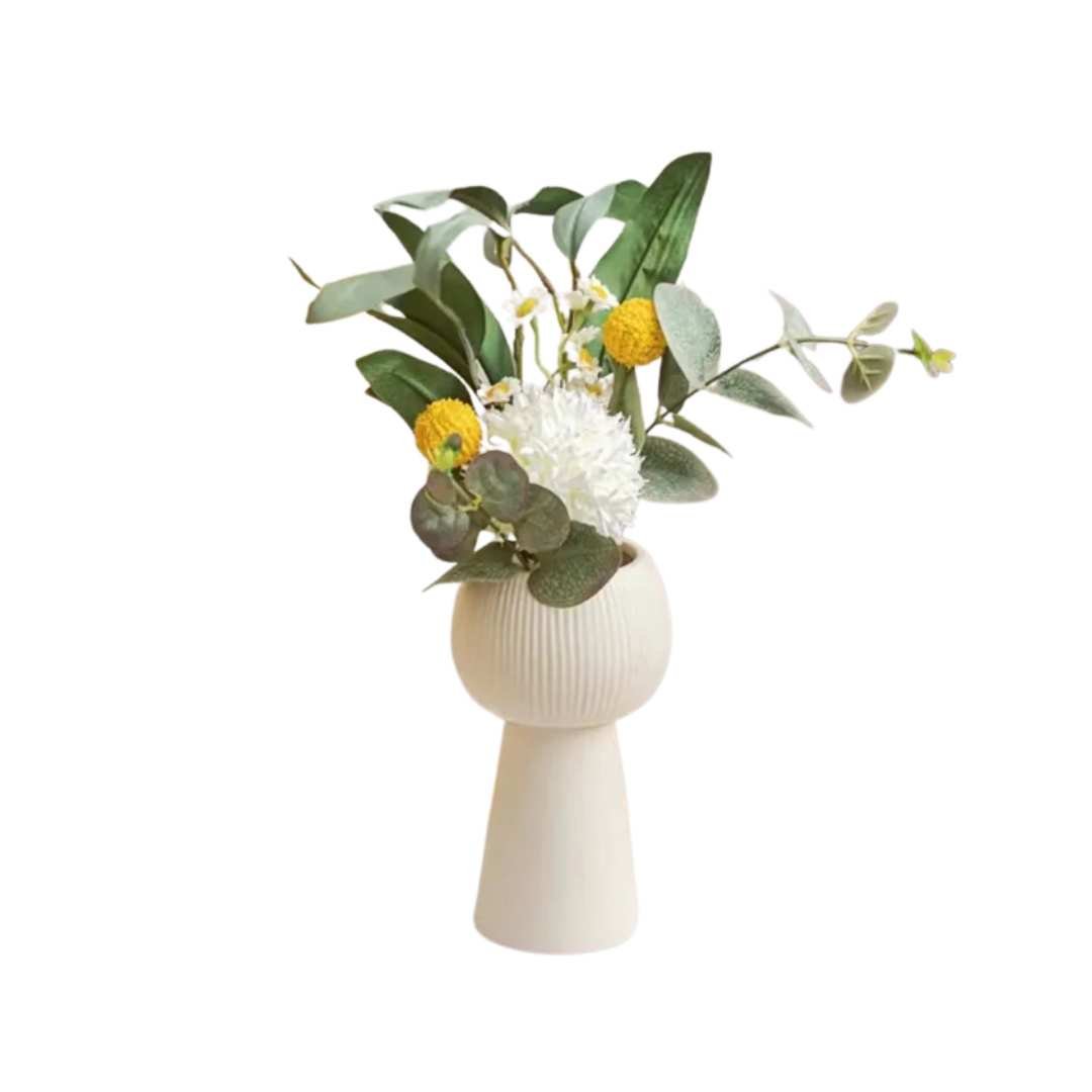 Hommfer - Vase Élégant en céramique crème - Hommfer