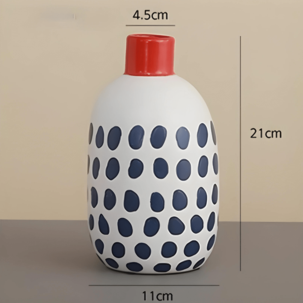 Hommfer – Vase en Céramique à Motifs Graphiques Dotta - Hommfer
