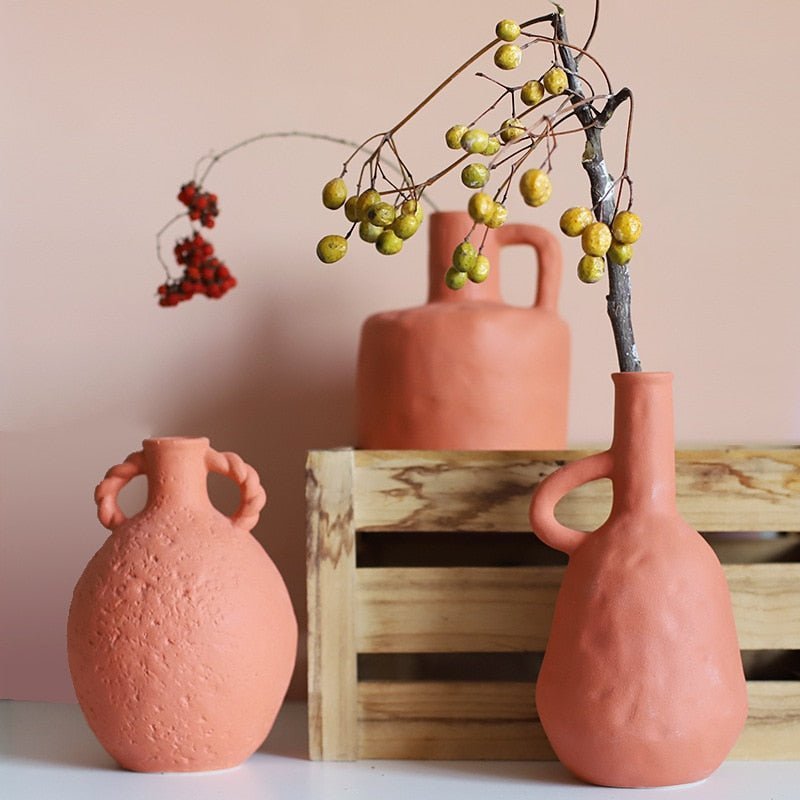 Hommfer – Vase en Céramique Texturée pour Décor de Salon - Hommfer