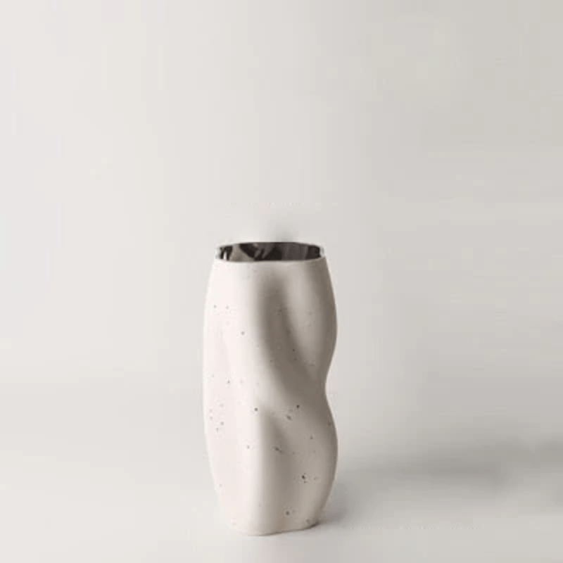 Hommfer – Vase en Céramique Torsadée Blanc et Bleu pour Salon - Hommfer