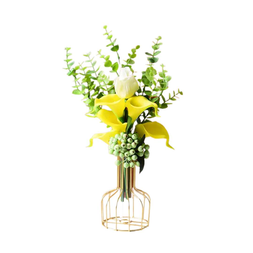 Hommfer - Vase en Fer Doré Scandinave - Hommfer