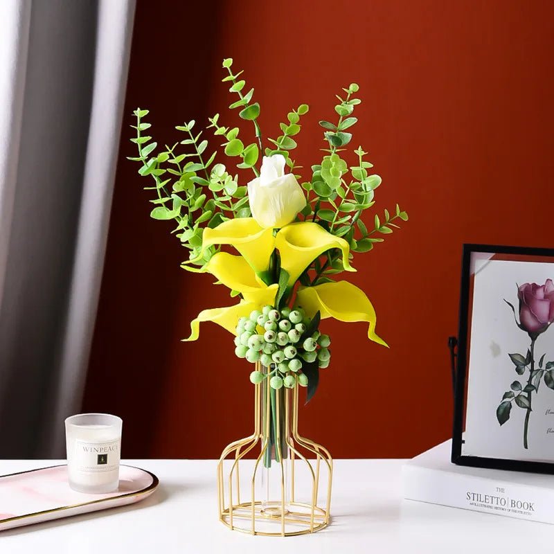 Hommfer - Vase en Fer Doré Scandinave - Hommfer