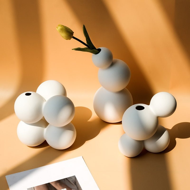 Hommfer - Vase en Porcelaine à Motifs - Hommfer