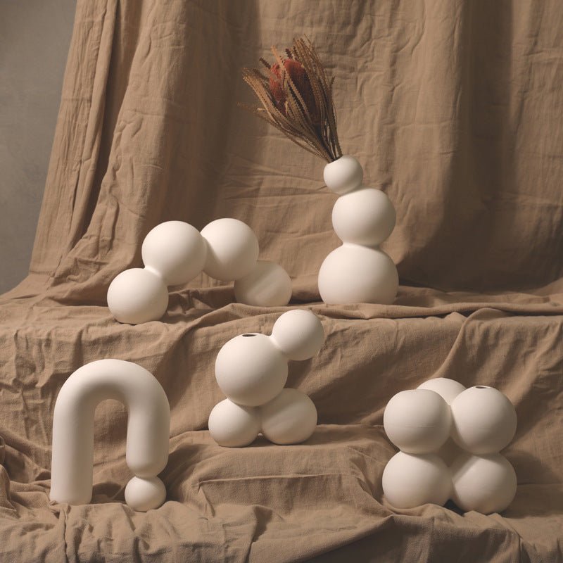 Hommfer - Vase en Porcelaine à Motifs - Hommfer