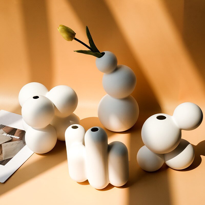 Hommfer - Vase en Porcelaine à Motifs - Hommfer