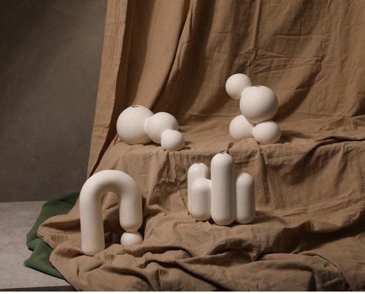 Hommfer - Vase en Porcelaine à Motifs - Hommfer