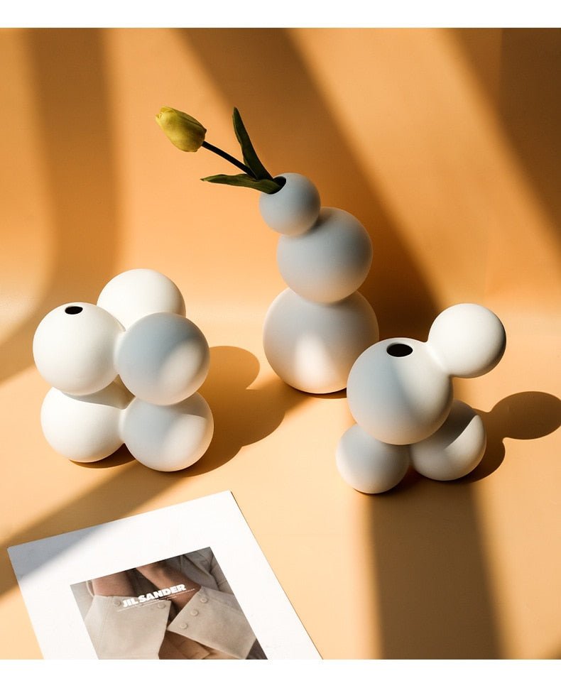 Hommfer - Vase en Porcelaine à Motifs - Hommfer