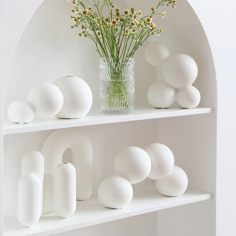Hommfer - Vase en Porcelaine à Motifs - Hommfer