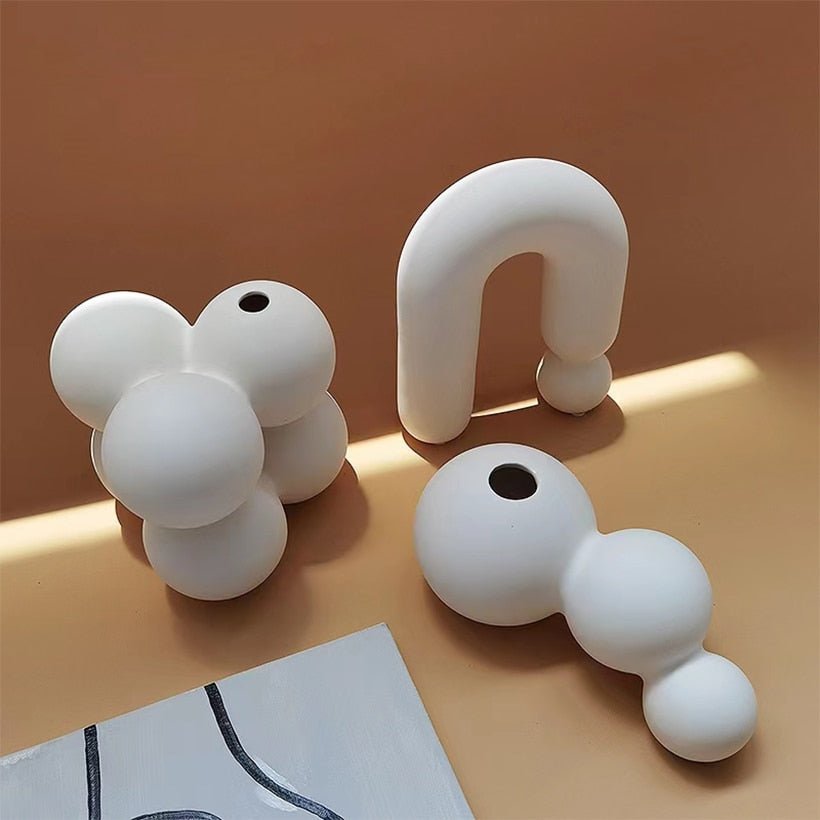 Hommfer - Vase en Porcelaine à Motifs - Hommfer