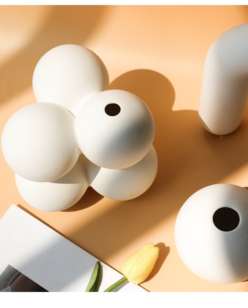 Hommfer - Vase en Porcelaine à Motifs - Hommfer